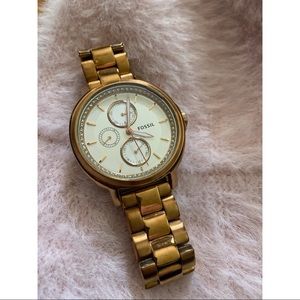 Rose Gold Fossil Watch
